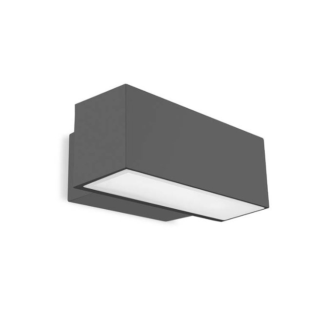 LEDS-C4 AFRODITA 19W OUTDOOR LED WALL LIGHT IN URBAN GREY