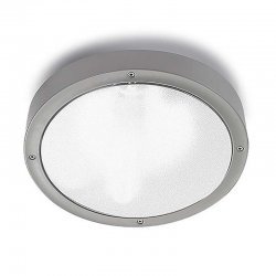 LEDS-C4 BASIC ALUMINIUM OUTDOOR LED WALL / CEILING LIGHT, COOL WHITE LIGHT, GREY FINISH, 15-9835-34-CM