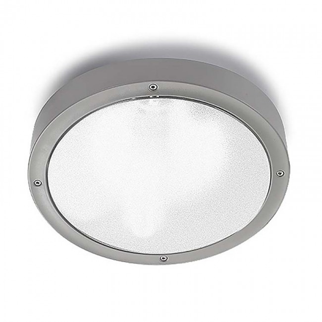 LEDS-C4 BASIC ALUMINIUM OUTDOOR LED WALL / CEILING LIGHT, COOL WHITE LIGHT, GREY FINISH, 15-9835-34-CM
