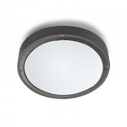 LEDS-C4 BASIC E27 ALUMINIUM OUTDOOR WALL / CEILING LIGHT, URBAN GREY FINISH, 15-9835-Z5-M1