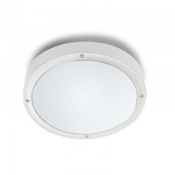 LEDS-C4 BASIC E27 ALUMINIUM OUTDOOR WALL / CEILING LIGHT, WHITE FINISH, 15-9835-14-M1