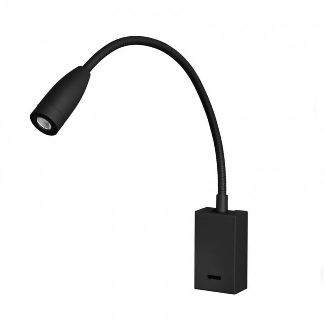 LEDS-C4 BED ADJUSTABLE LED WALL LIGHT, BLACK FINISH, WARM WHITE LIGHT, 05-2831-05-05V1