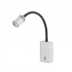 LEDS-C4 BOOK ADJUSTABLE 2.2W LED WALL LIGHT, SATIN NICKEL FINISH, WARM WHITE LIGHT 3000K, 05-5625-05-81