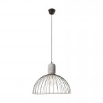 LEDS-C4 CONTRAST PENDANT LIGHT MATT BLACK / CEMENT 00-6414-DC-05