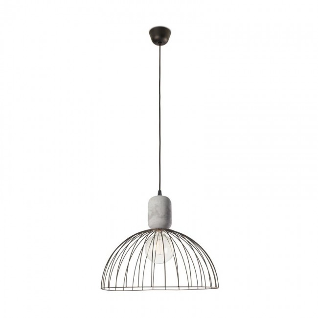 LEDS-C4 CONTRAST PENDANT LIGHT MATT BLACK / CEMENT 00-6414-DC-05