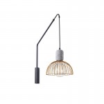 LEDS-C4 CONTRAST WALL LIGHT MATT BLACK / CEMENT / PAINTED GOLD 05-6415-DC-F5