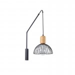 LEDS-C4 CONTRAST WALL LIGHT MATT BLACK / LIGHT WOOD 05-6415-93-05