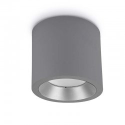 LEDS-C4 COSMOS 23.2W OUTDOOR LED CEILING LIGHT, WARM WHITE LIGHT, GREY FINISH, 15-9904-34-CL