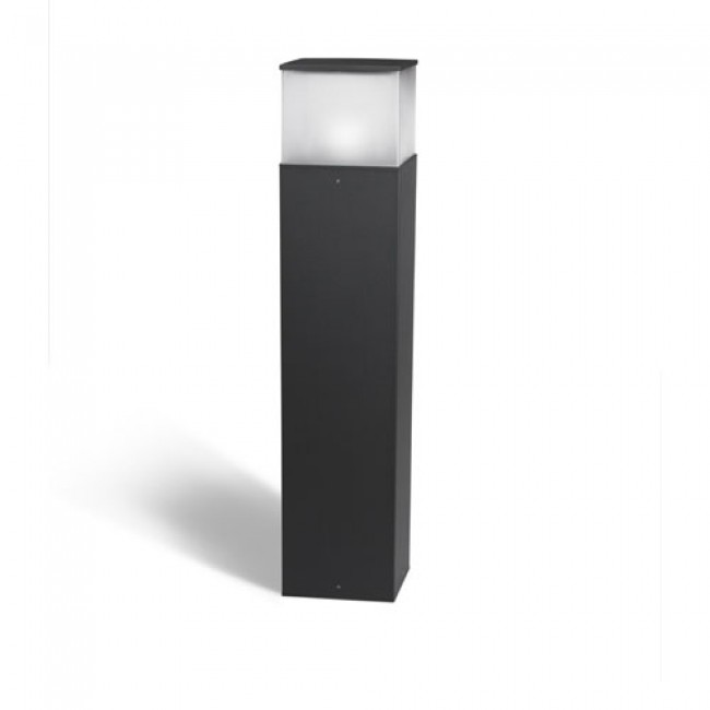 LEDS-C4 CUBIK 900mm E27 Outdoor Bollard Light Urban Grey 55-9549-Z5-M3