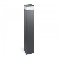 LEDS-C4 CUBIK LED OUTDOOR BOLLARD LIGHT, URBAN GREY FINISH, WARM WHITE LIGHT, 55-9939-Z5-CL