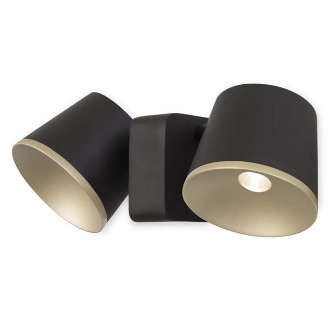 LEDSC4 DRONE 14W LED ADJUSTABLE TWIN LED WALL LIGHT, DARK BROWN FINISH, WARM WHITE LIGHT 2700K, 05-5307-CI-F5 LEDS-C4 DRONE 14W LED ADJUSTABLE TWIN LED WALL LIGHT, DARK BROWN FINISH, WARM WHITE LIGHT 2700K, 05-5307-CI-F5