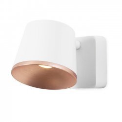 LEDS-C4 DRONE LED WALL / CEILING LIGHT IN MATT WHITE AND COPPER