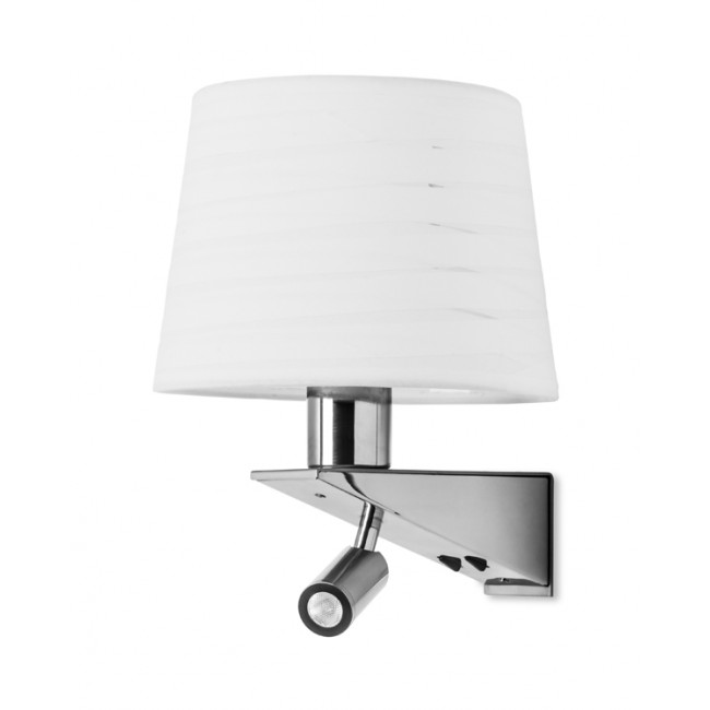 LEDS-C4 GLOSS WALL LIGHT E27 LED SATIN NICKEL CHROME FINISH 05-2756-81-21