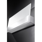 LEDS-C4 GROK FLAT 16W LED WALL LIGHT MATT WHITE WITH TINTED GLASS