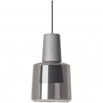 LEDS-C4 KHOI LED PENDANT LIGHT IN CONCRETE GREY AND GLASS.