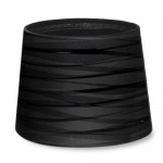 LEDS-C4 MAGMA BLACK RIBBONED LAMPSHADE WITH HORIZONTAL WRAPPING Ø200mm PAN-219-05