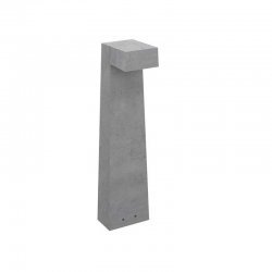 LEDS-C4 SIMENTI OUTDOOR LED BOLLARD LIGHT, CEMENT FINISH, WARM WHITE LIGHT, 55-9971-DC-CL