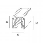 LEDSC4 3-Phase Standard Trimless Surfaced & Suspended Track 2000mm 71-5210-60-00