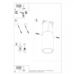LAGOS 10 Ceiling lamp black