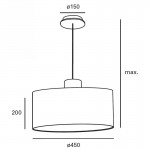 FORLIGHT Lampa ø450mm pendant light - DE-0008-MAD