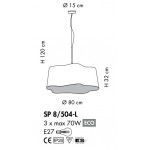 SILLUX Lavana SP8/504 Suspended Ceiling Light