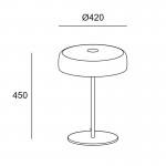 LEDSC4 LEVELS Table lamp green glass ø420mm LEVELS Table lamp green glass ø420mm
