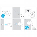 Logos Single LED Wall/Ceiling light white