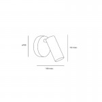Logos Single LED Wall/Ceiling light white