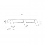 Logos Triple LED Wall/Ceiling light black