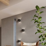Sollux Wall lamp LUCA Black LED IP54