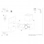 Sollux Wall lamp LUCA White LED IP54