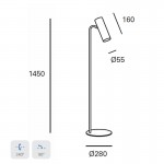 MEDS Floor lamp black DE-0135-NEG