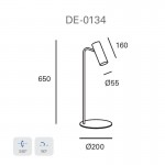 MEDS Table lamp black DE-0134-NEG