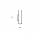 MEDS wall lamp black DE-0136-NEG