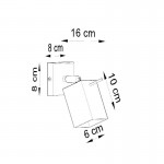 Sollux Wall lamp MERIDA 1 grey - Sollux