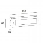 LEDSC4 Micenas 10.4W Symmetrical LED Pro recessed wall light -White 05-E051-14-CL