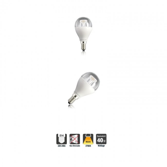 Mini Globe 5.4W (40W) 2700K 470lm E14 Non-Dimmable Clear Lamp