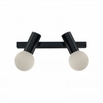 LEDS-C4 Mist - Twin Bathroom Wall Light IP44 Single E14 9W - Black