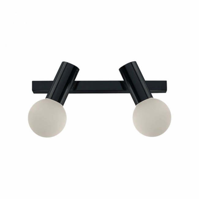 LEDS-C4 Mist - Twin Bathroom Wall Light IP44 Single E14 9W - Black