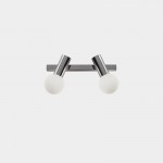 LEDS-C4 Mist - Twin Bathroom Wall Light IP44 Single E14 9W - Chrome