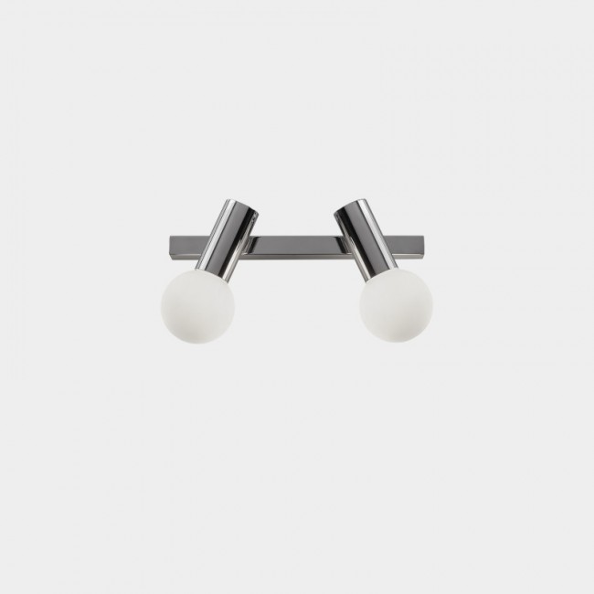 LEDS-C4 Mist - Twin Bathroom Wall Light IP44 Single E14 9W - Chrome