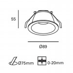 FORLIGHT Mode LED downlight 32° beam angle - TC-0072-BLA FORLIGHT Mode LED downlight - TC-0072-BLA
