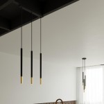 MOZAICA 3L Pendant lamp black/golden