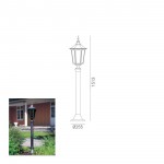 NORAL CARDINAL OUTDOOR BOLLARD LANTERN MODEL D4