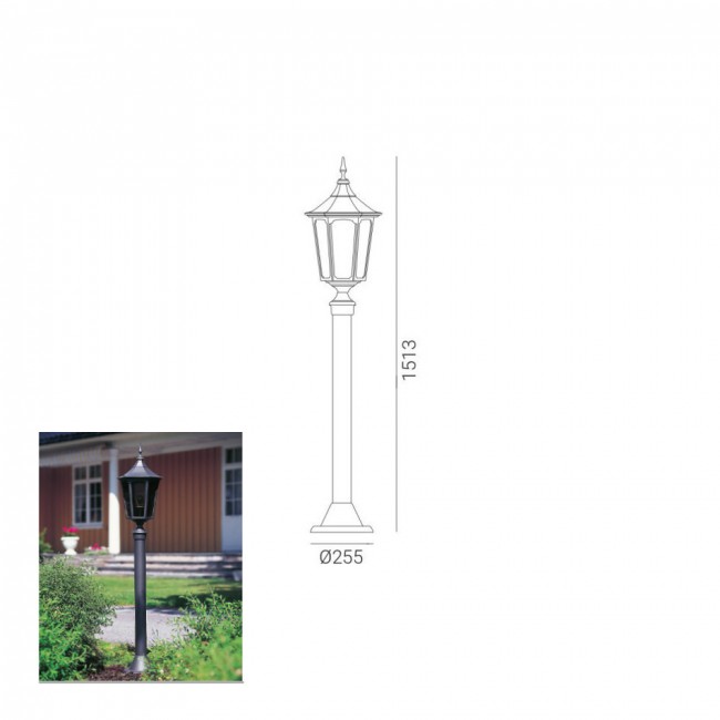 NORAL CARDINAL OUTDOOR BOLLARD LANTERN MODEL D4