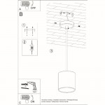 Sollux Pendant lamp ORBIS 1 grey