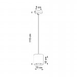 Sollux Pendant lamp ORBIS 1 grey