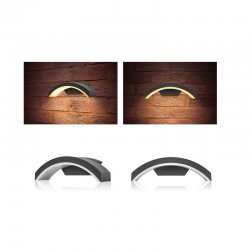 Outdoor Curve Wall Light 7.5W 3000K 360lm IP54