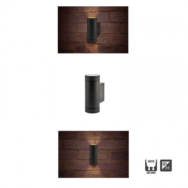 Outdoor Versari GU10 Wall Light IP54 designed for 2x max 5W LED GU10 Outdoor Versari GU10 Wall Light IP54 designed for 2x max 5W LED GU10