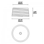 LEDS-C4 MAGMA WHITE LAMPSHADE WITH HORIZONTAL WRAPPING Ø450mm PAN-164-14